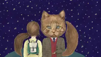 Two people standing in a room, next to a bed.